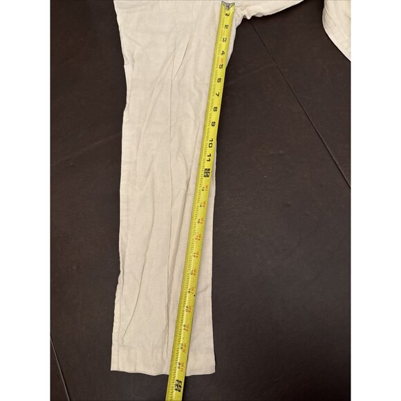 ASOS Design Linen Blend Light Pink High-Waisted Pants UK 2 EU 30 US 00 Petite - Picture 5 of 7